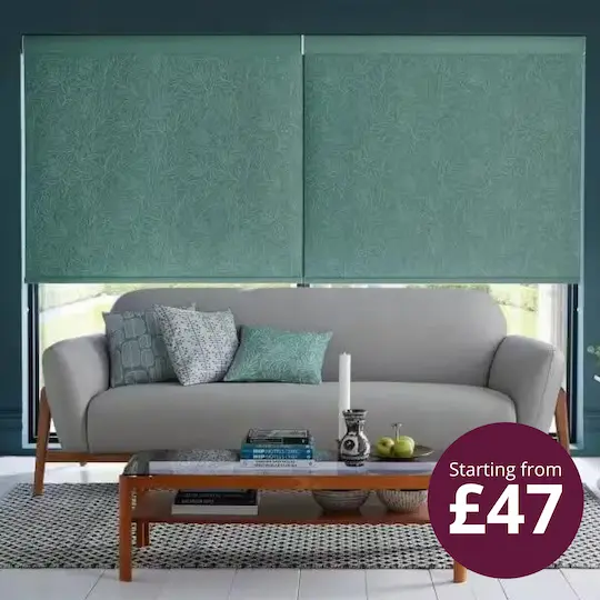 roller blinds in living room