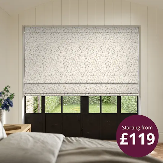 roman blind in bedroom
