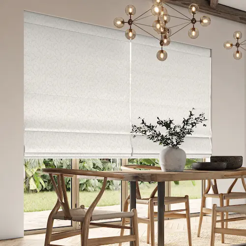 roman blind in cadence ivory