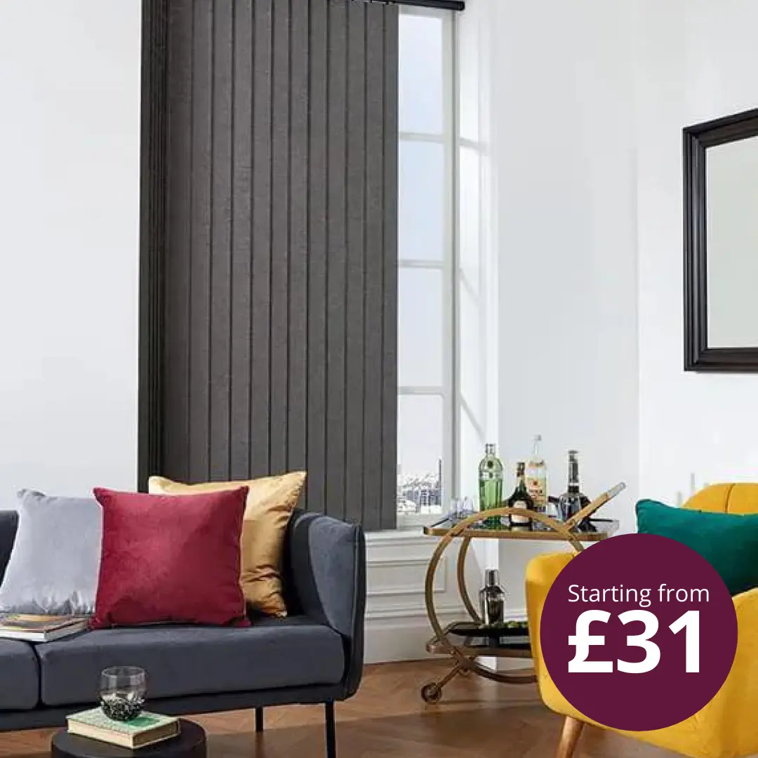 vertical blind charcoal